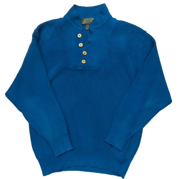 Eddie Bauer Outfitters Vintage Henley Marina Green Pullover Sweater Men's Large - Picture 1 of 6